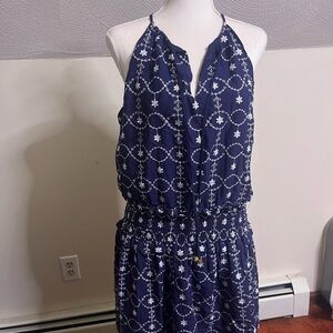 MICHAEL Michael Kors Navy Dress with White Floral Design